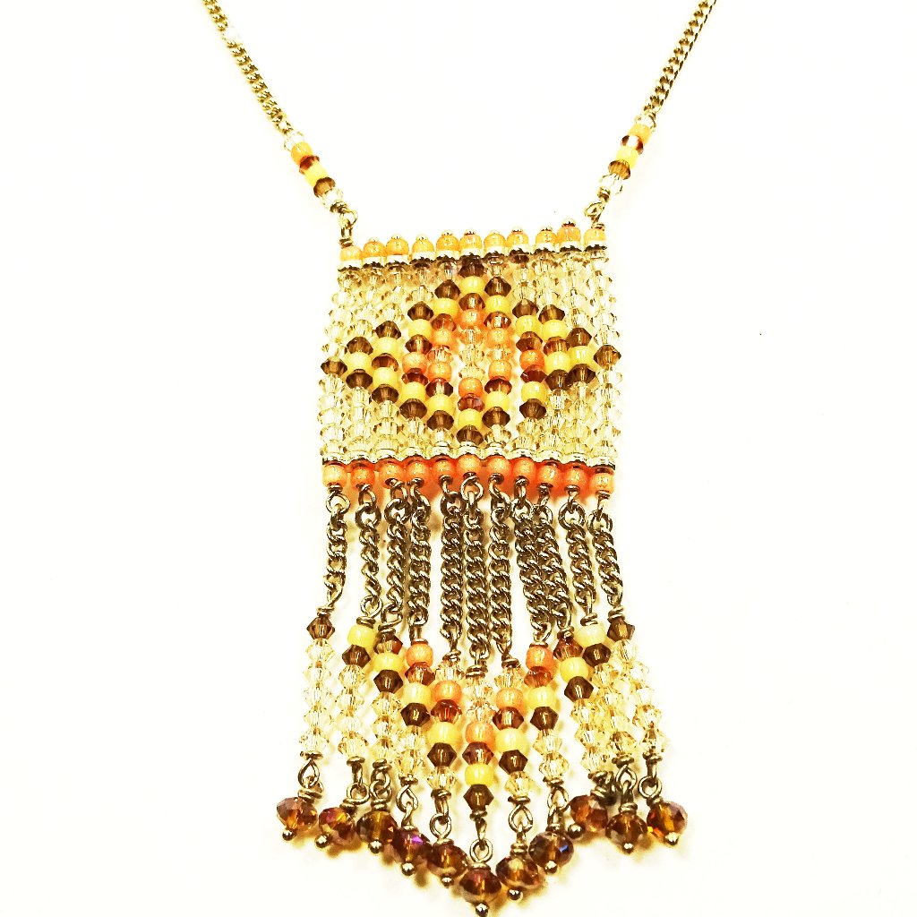 Valentino Garavani 875 Gold Plated Swarovski Crystals Pendant Long Necklace 350$